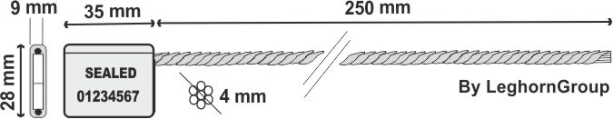 12 Σφραγίδες Με Συρματόσχοινο 4X250 mm