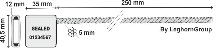 12 Σφραγίδες Με Συρματόσχοινο 5X250mm