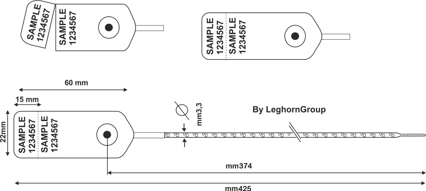 Plomben für die Gepäck ANIO SEAL 3.3×315