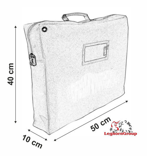 Σάκοι και τσάντες ασφαλείας Pisa RFID για έγγραφα - τεχνικό σχέδιο